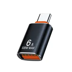 MOTOMO - Adaptador OTG USB A Tipo C Negro Para Celular Tablet