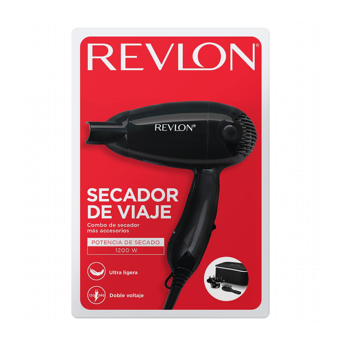 REVLON - REVLON KIT SECADOR DE VIAJE+DIFUSOR+CEPILLO RVDR5305LA2