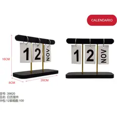 GENERICO - Calendario (BASE NEGRA - 16CM*8CM*20CM) 39820