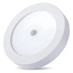 GENERICO - Panel Plafon Led Sobrepuesto Redondo 18w Sensor Movimiento