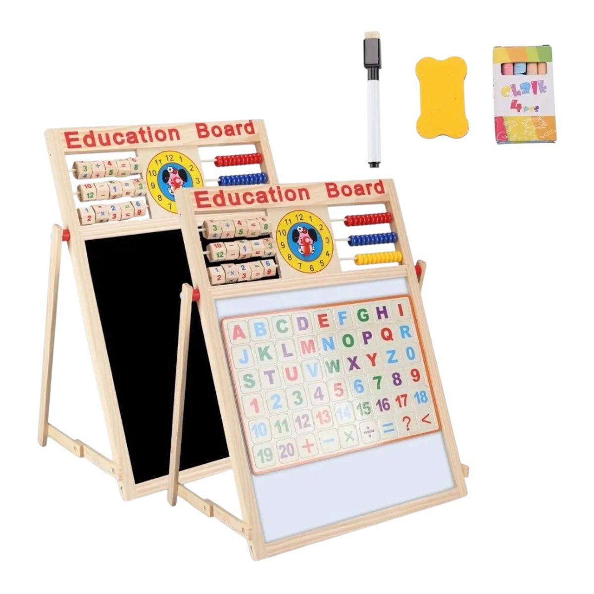 GENERICO - Pizarra Magnética Doble Para Niños Educativa