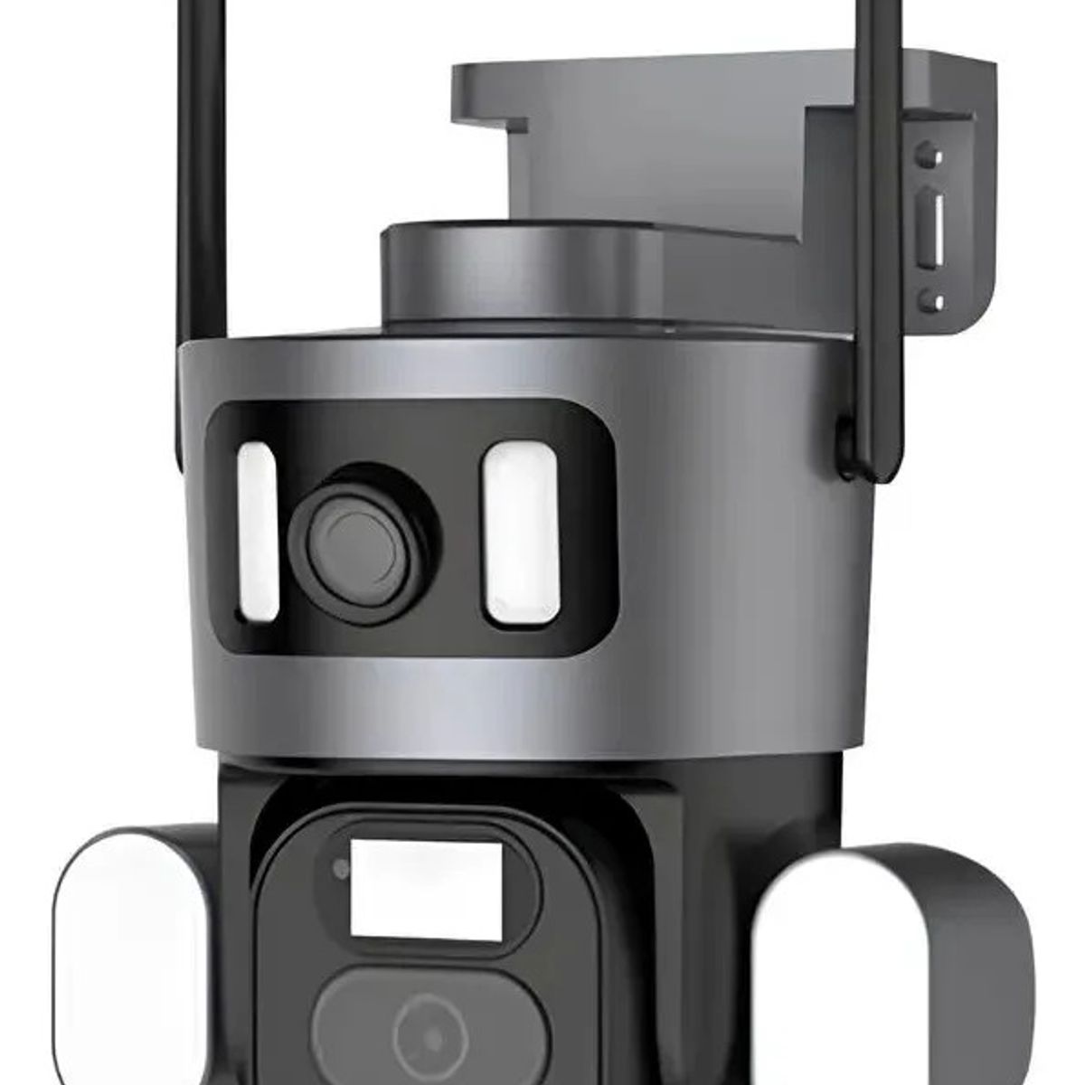 GENERICO - Cámara De Seguridad Exterior Doble Lente App Yoosee Negro