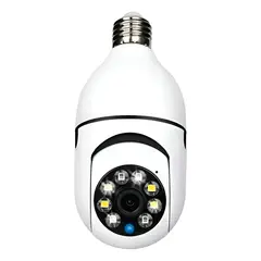 GENERICO - Camara De Seguridad Red Inalambrica 360° Tipo Ampolleta