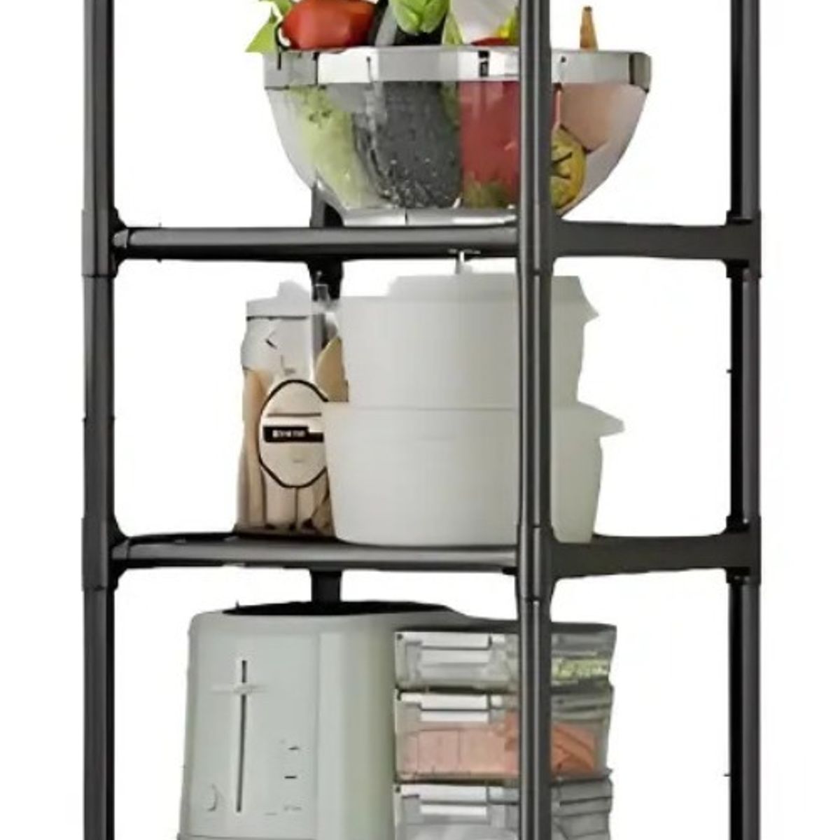GENERICO - Estante Organizador De 5 Niveles De Cocina Baño Color Negro