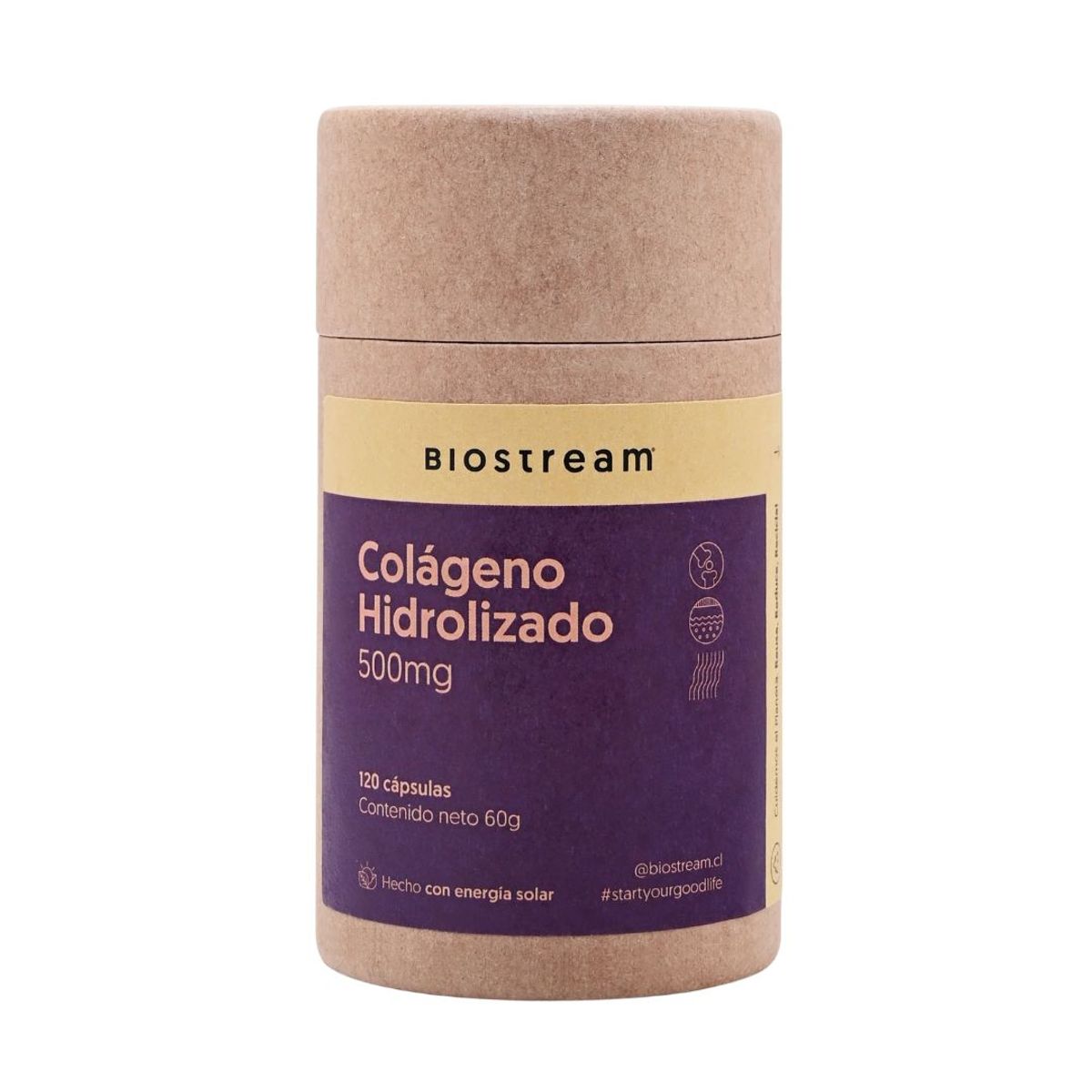 GENERICO - Colageno Hidrolizado 500mg - 120 Caps - Biostream