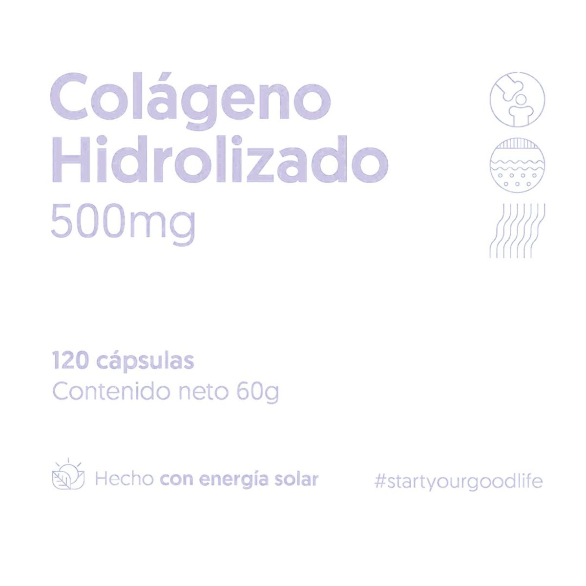 GENERICO - Colageno Hidrolizado 500mg - 120 Caps - Biostream