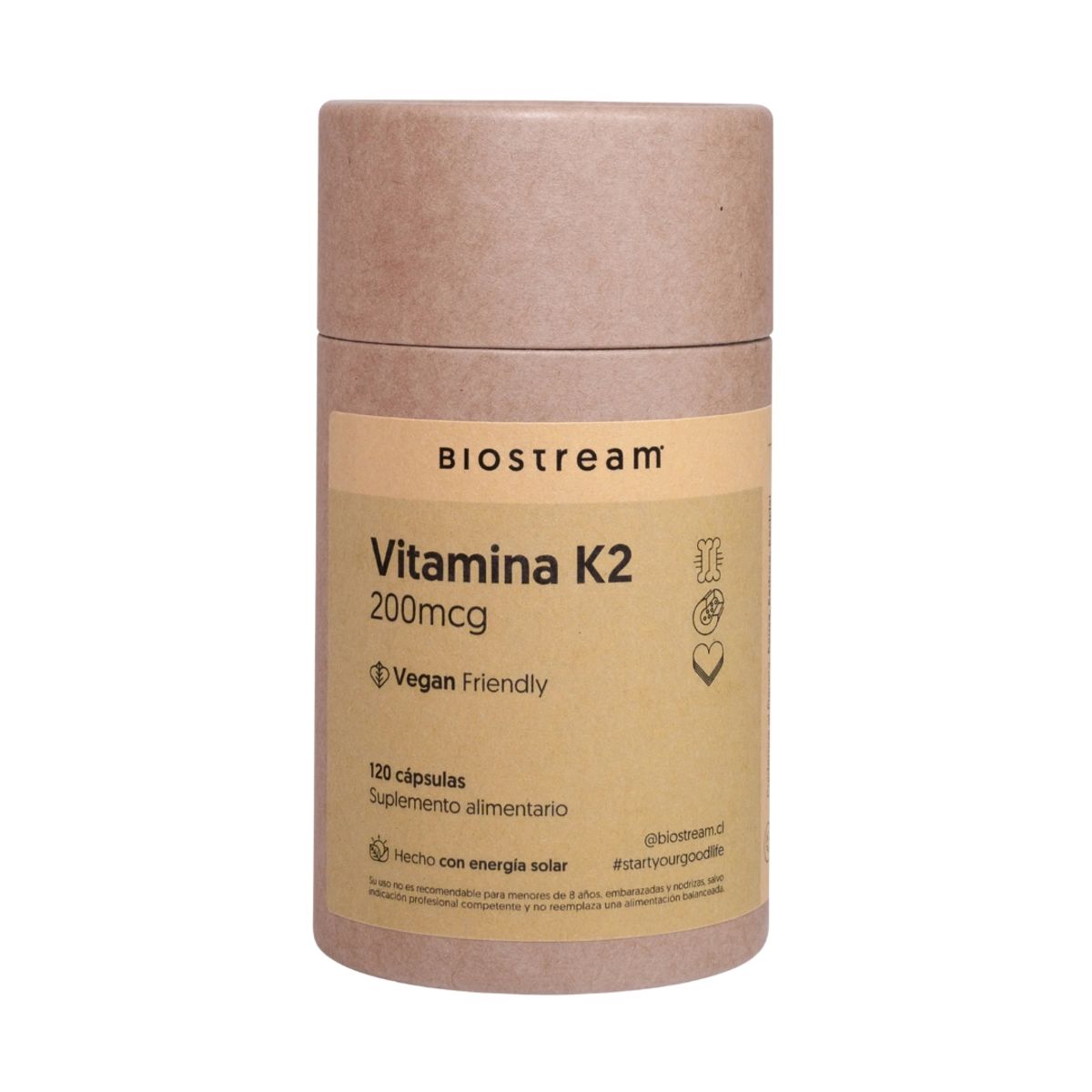 GENERICO - Vitamina K2 200mcg - 120 Caps - Biostream