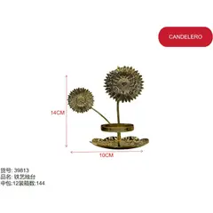 GENERICO - Candelero (DOS FLORES - 14CM*10CM) 39813