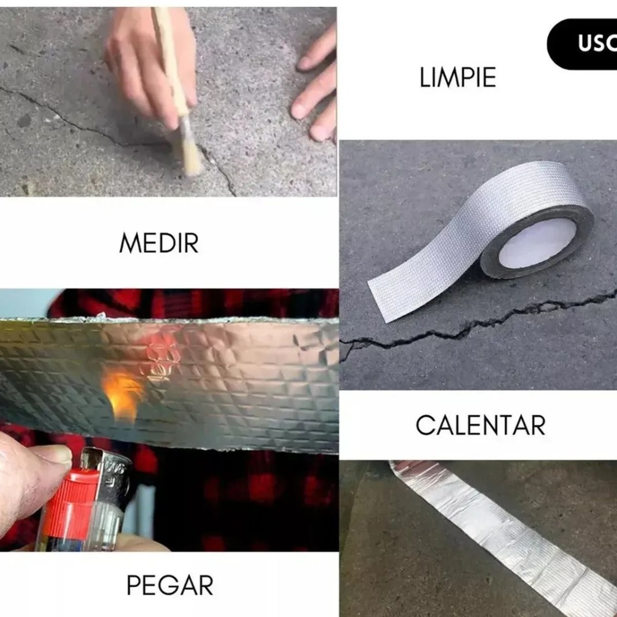 GENERICO - Cinta Adhesiva Tapagotera Techo Sellador Impermeab 5cm X 10m
