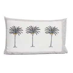 ESTAMPA - FUNDA ALMOHADON PALM GRIS