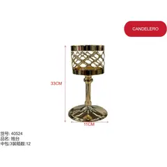GENERICO - Candelero (DISEÑO DE LAMPARA - 33CM*11CM) 40524
