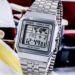 CASIO - RELOJ A500WA-1D HOMDIGITAL WORLD TIME