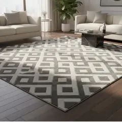 GENERICO - Alfombra Texturizada Lavable Living Y Dormitorio Moderna