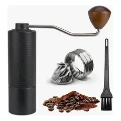 GENERICO - Molinillo Cafe Manual Moledor Ajustable Metal Negro Portatil