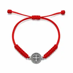 TODOJOYAS - Pulsera Hilo Rojo Trenzado San Benito Abad