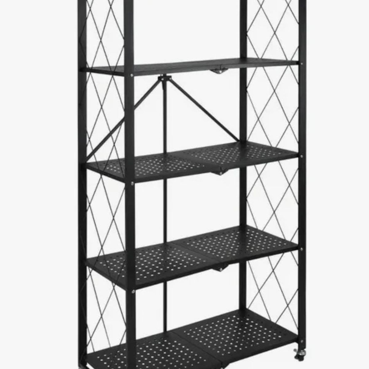GENERICO - Estante Metálico 5 Niveles Plegable Negro