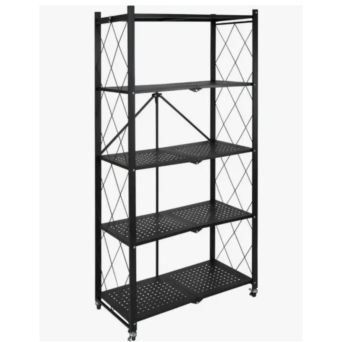 GENERICO - Estante Metálico 5 Niveles Plegable Negro