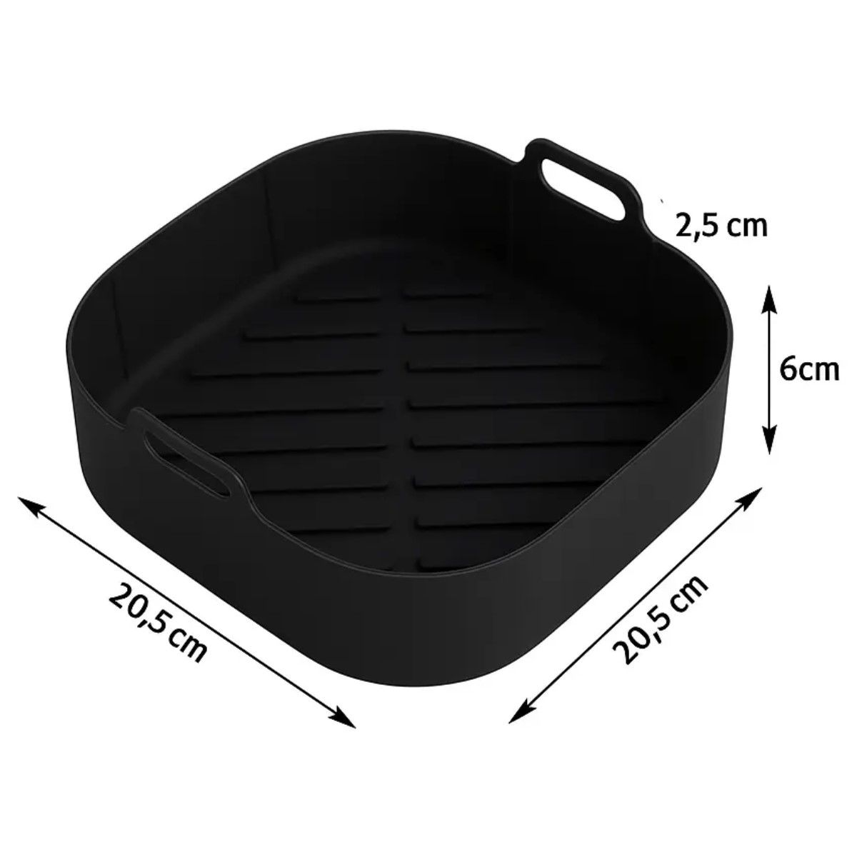 GENERICO - Silicona Molde Cuadrado Para Air Fryer Cesta Freidora Aire BELUG