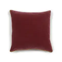 ESTAMPA - FUNDA COJIN TERCIOPELO BURDEOS 50X50