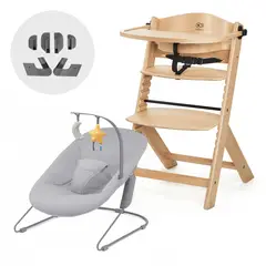KINDERKRAFT - Silla de Comer Evolutiva 4 en 1 Enock + Silla Mecedora Calmee