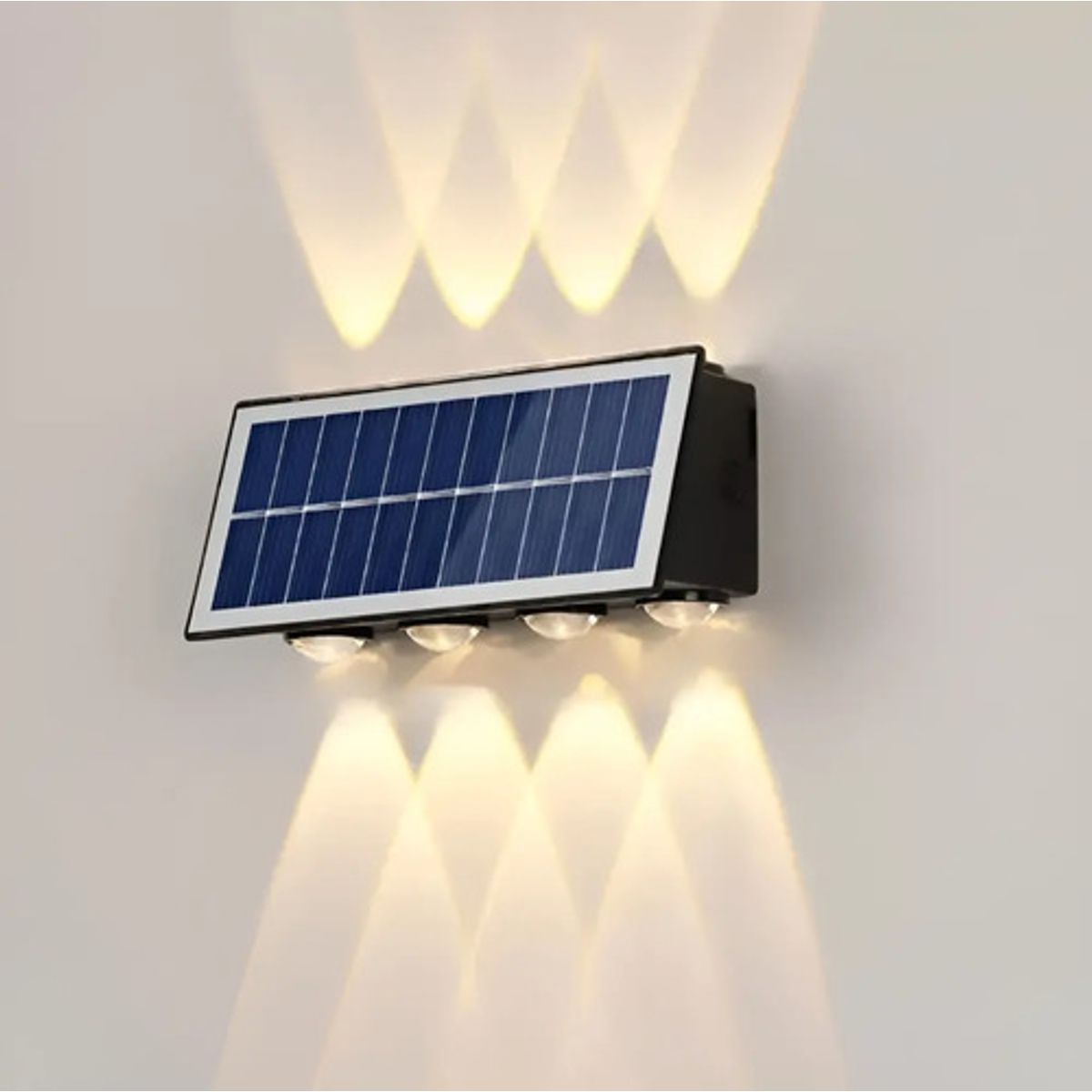 GENERICO - Aplique Solar Bidireccional Impermeable 8leds Luz Calido