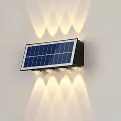 GENERICO - Aplique Solar Bidireccional Impermeable 8leds Luz Calido