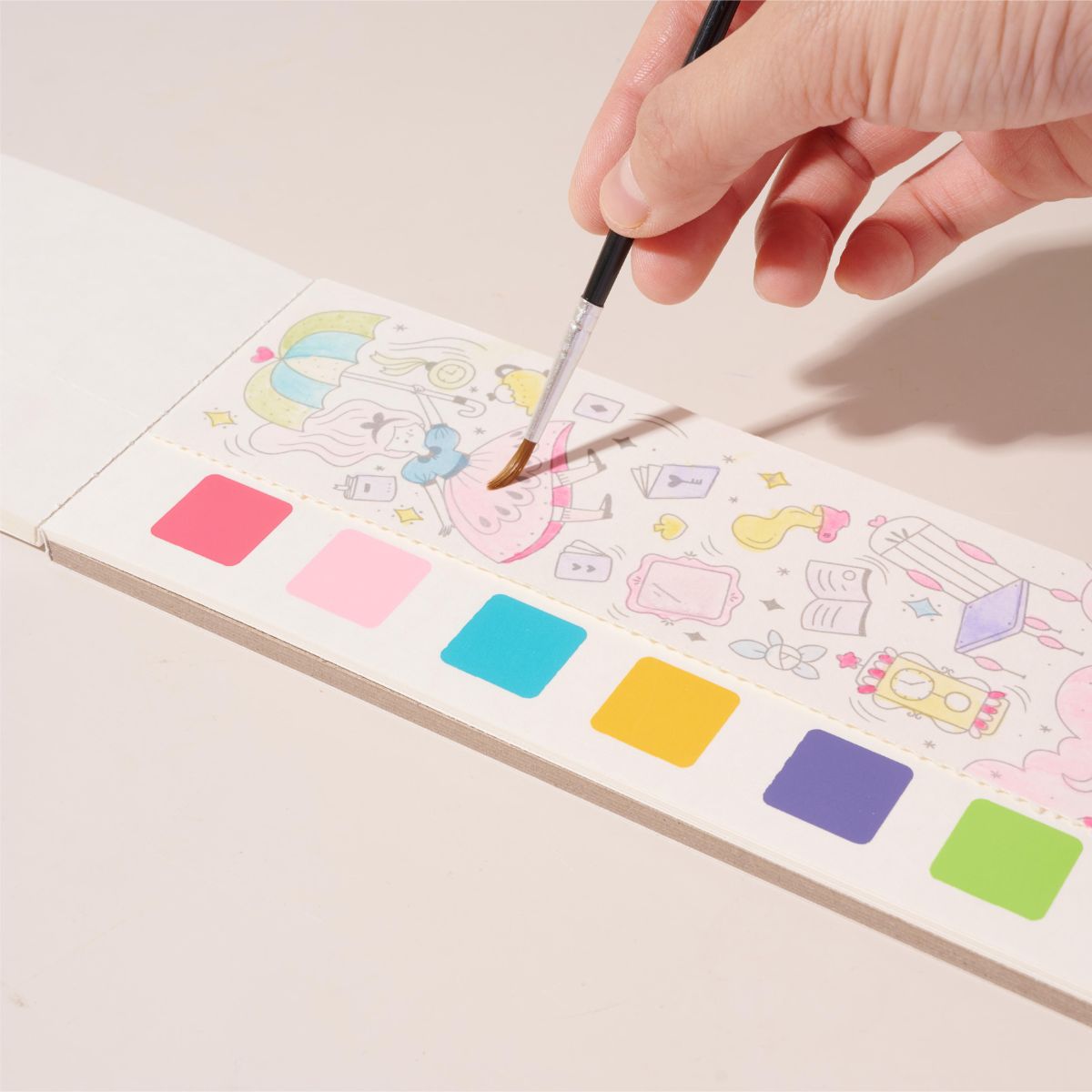 MIDEER - Set 3 Libretas de Acuarela para Pintar  – Unicornios, Sirenas y Aventuras