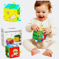 GENERICO - Juego De Aprendizaje Educativo Cubo Sensorial Educativo Musical Y Luces Animales