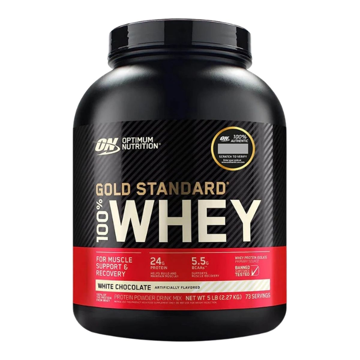 OPTIMUM - Proteina Whey Gold Standard Optimum Nutrition 100% Whey 5lb Chocolate Blanco