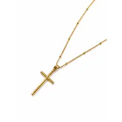 GENERICO - CADENA DISEÑO DE CRUZ EN BASO DE ORO