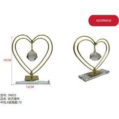 GENERICO - Decoracion (CORAZON CON ARO CAIDO - 19CM*12CM) 39823