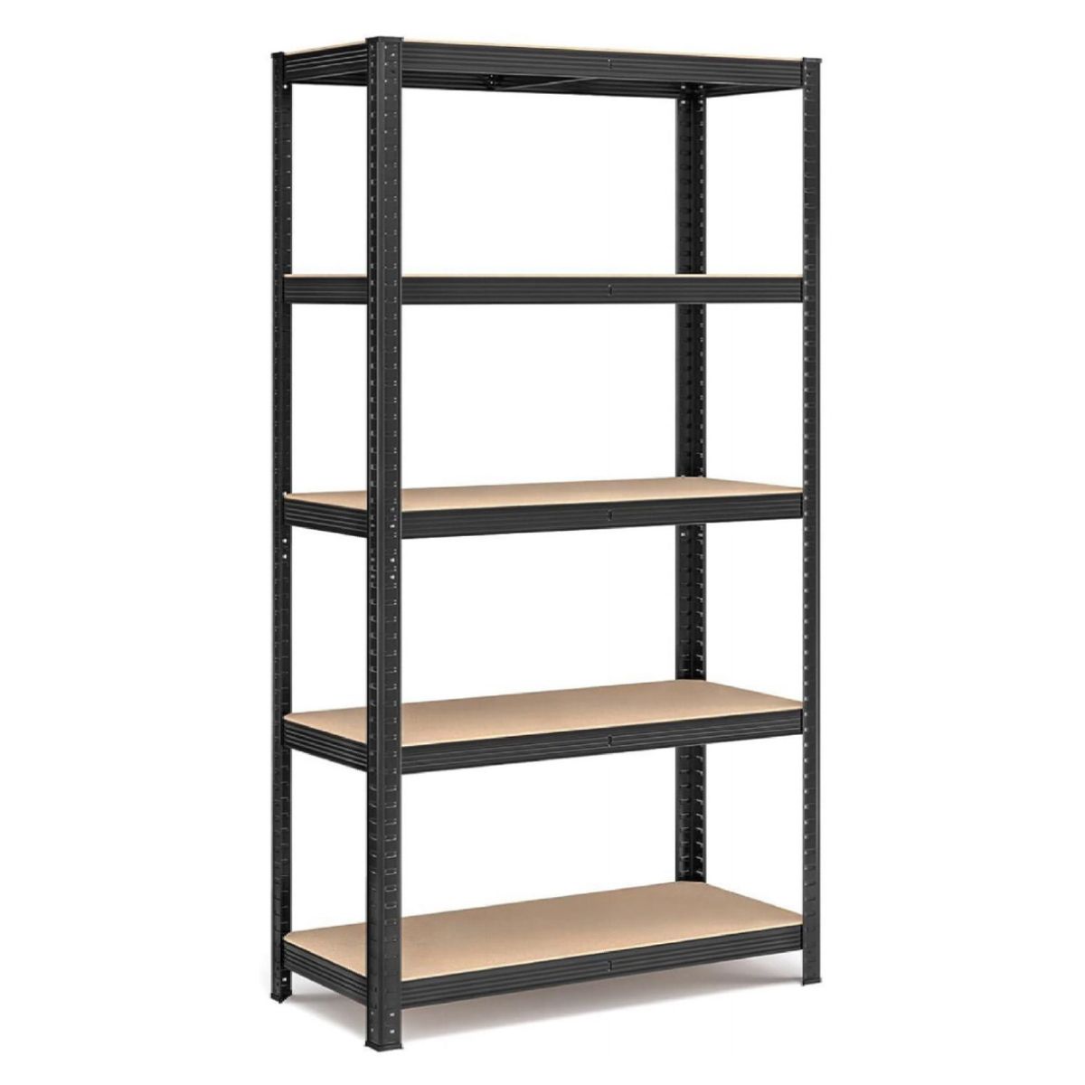 DOER - Estante Rack Metálico Negro 90x40x180cm, 5 Repisas,  175kg