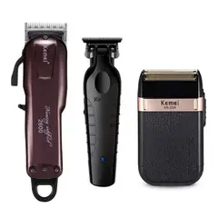 KEMEI - Combo Cortadora Km-2600 Y Trimmer Km-2299 + Shaver 2024