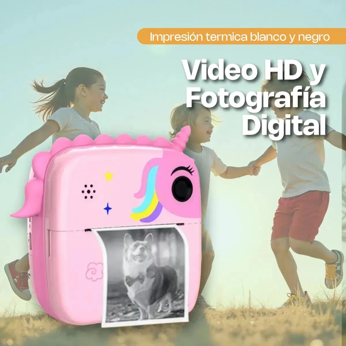 GENERICO - Cámara de fotos digital para niños A20 con grabación de Video reproductor mp3 1 Rollo Y Tarjeta Sd De 32gb BELUG