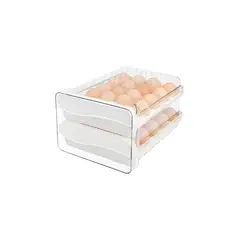 GENERICO - Organizador De Huevos Caja Para 40 Huevos 2 Niveles