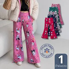 JUMP KIDS - Pantalón Palazzo Buzo Polar Con Chiporro Niña Térmico Surtido Hello Kitty Kuromi My Melody Sanrío