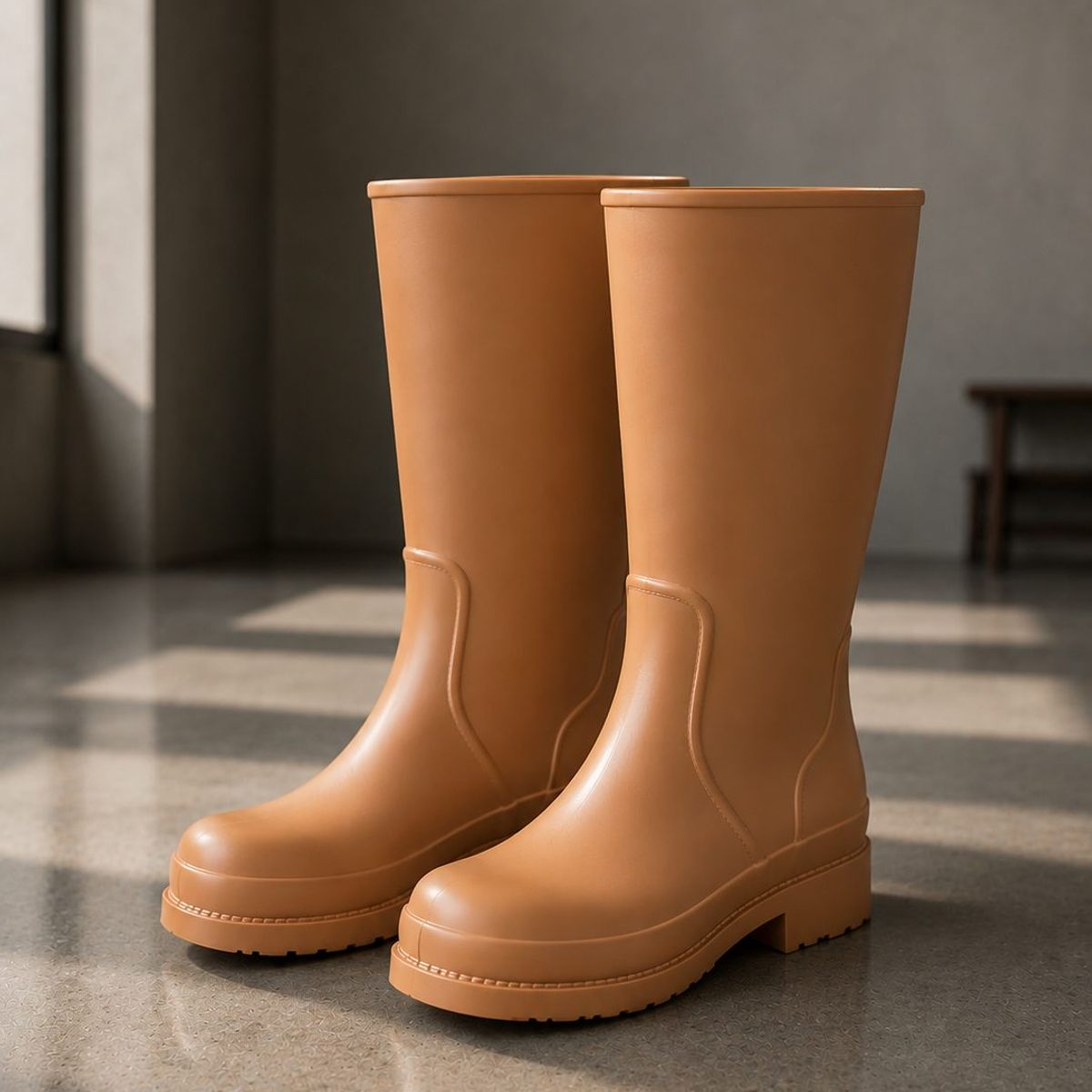 CARBIN - Botas De Agua Mujer Altas Plataforma Moda Invierno Comodas