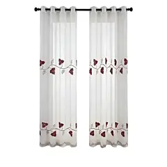 GENERICO - PACK DE 2 CORTINAS TIPO VISILLO CON BORDADO DE ALTA DEFINICIÓN 04