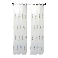 GENERICO - PACK DE 2 CORTINAS TIPO VISILLO CON BORDADO DE ALTA DEFINICIÓN 08