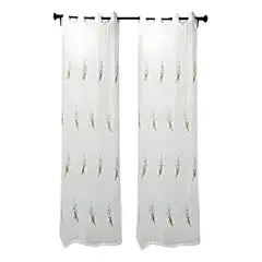 GENERICO - PACK DE 2 CORTINAS TIPO VISILLO CON BORDADO DE ALTA DEFINICIÓN 11
