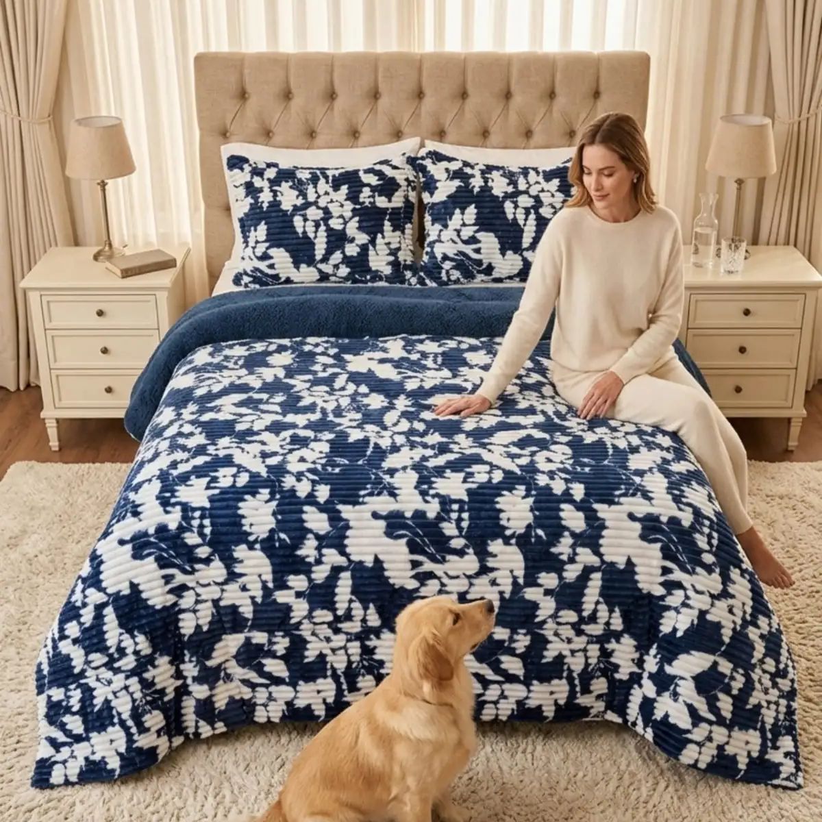 GENERICO - CUBRECAMAS COLETON ESTAMPADOS  DORAL KING