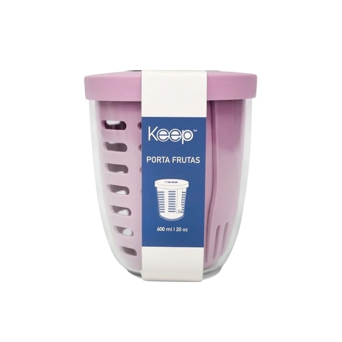 KEEP - Porta Frutas 600 Ml Keep Color Rosa