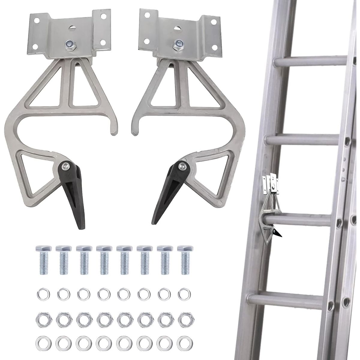 1 Par Cerraduras De Escalera De Extensión,Cerraduras De Escalera De Extensión De Aluminio, marca KUANGYE - Foto Principal