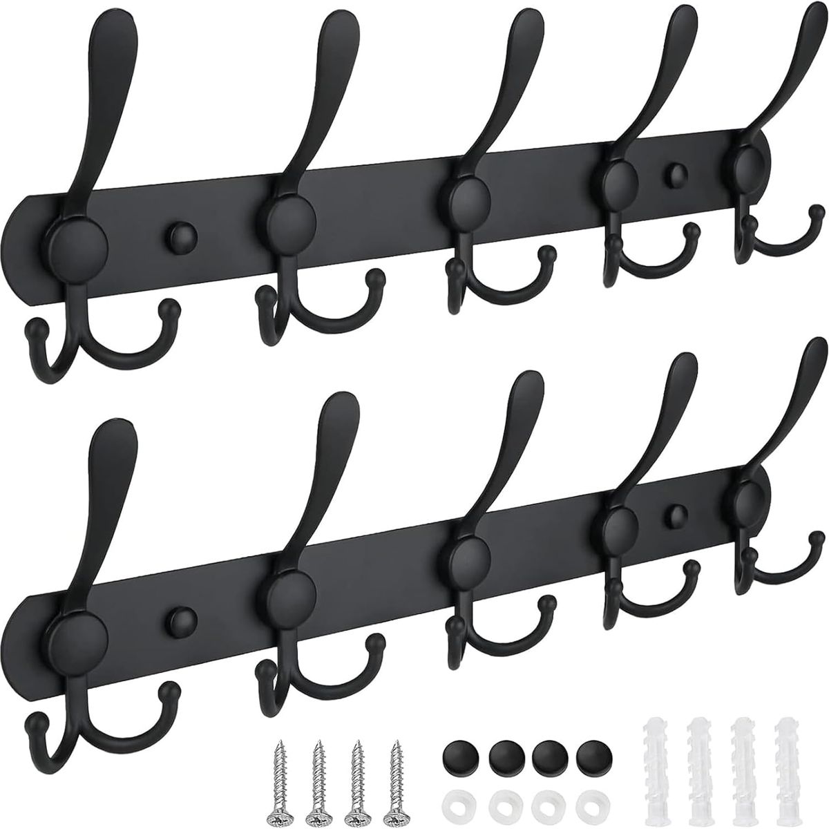 KUANGYE - Ganchos Para Percheros Multifunción Montado En Pared 2 Pcs