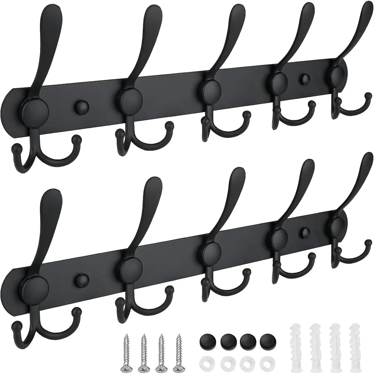 KUANGYE - Ganchos Para Percheros Multifunción Montado En Pared 2 Pcs