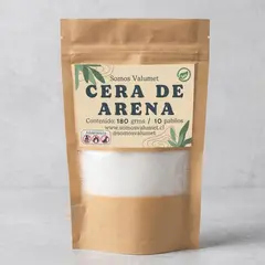 GENERICO - Cera de Arena Premium 180g + 10 Pabilos Color Blanco
