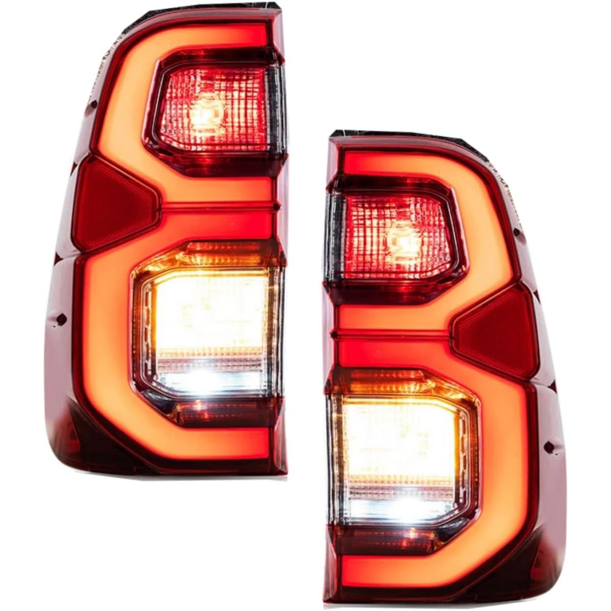 KUANGYE - Par De Focos Farol Traseros Compatible con Toyota Hilux 2022-2023 Led