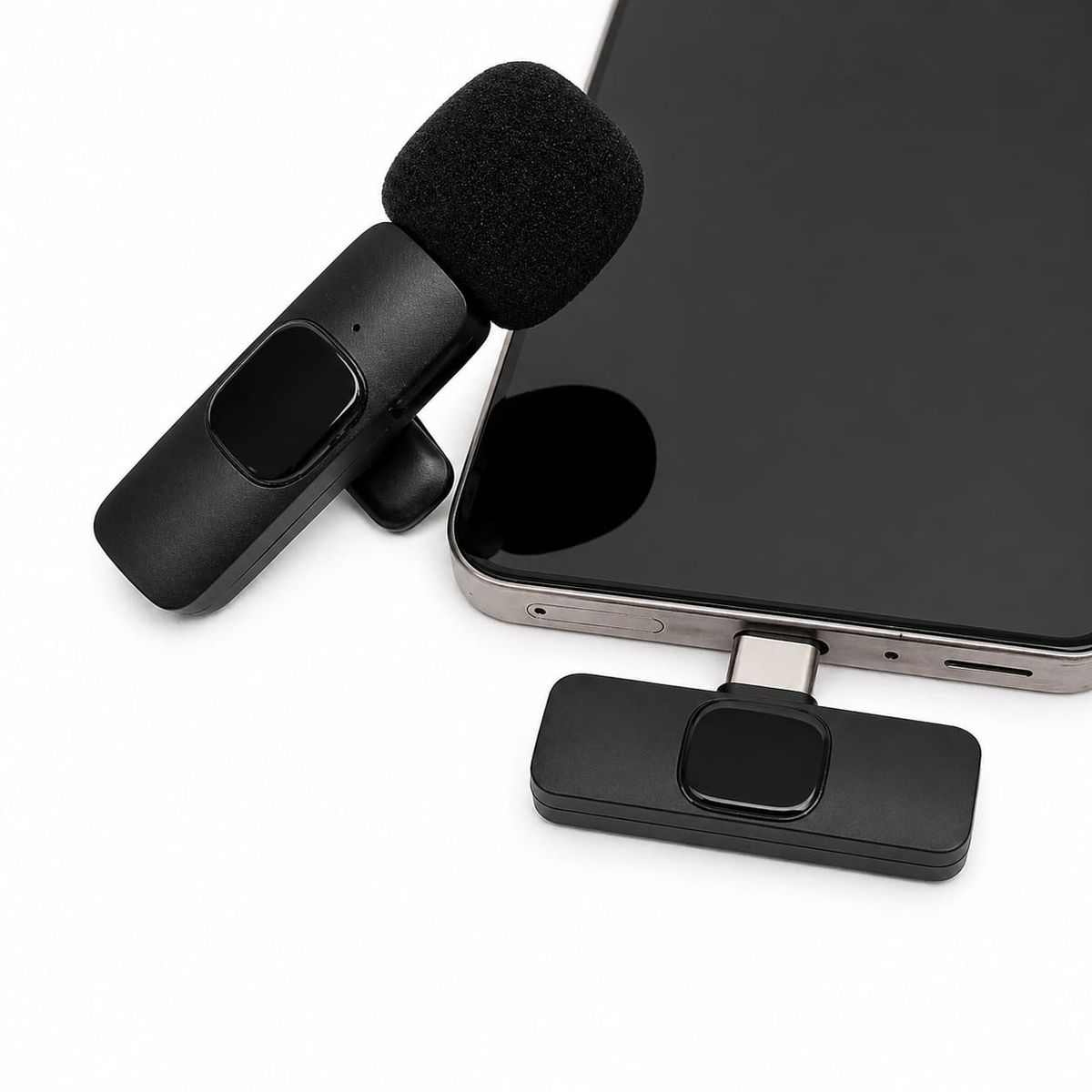 GENERICO - Micrófono Inalámbrico De Solapa K9 Usb-c Celular Vlog 20m