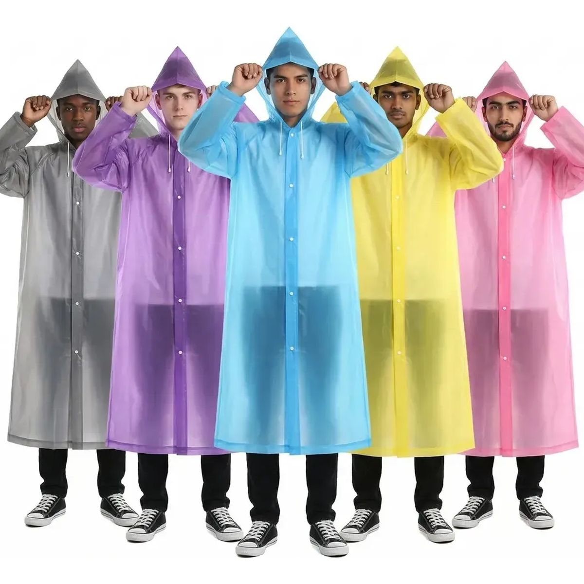 NO LOGO - Poncho Lluvia Capa Manta Impermeable Agua Mujer Hombre