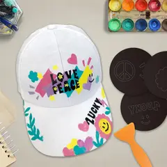 SEW STAR - Kit Manualidades Pinta tu Propio Gorro Arcoíris – Técnica Tie Dye para Niños desde 6 Años